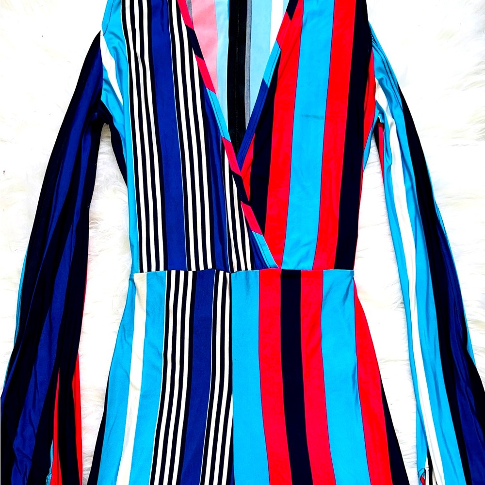 Retro Pin Striped Jumpsuit